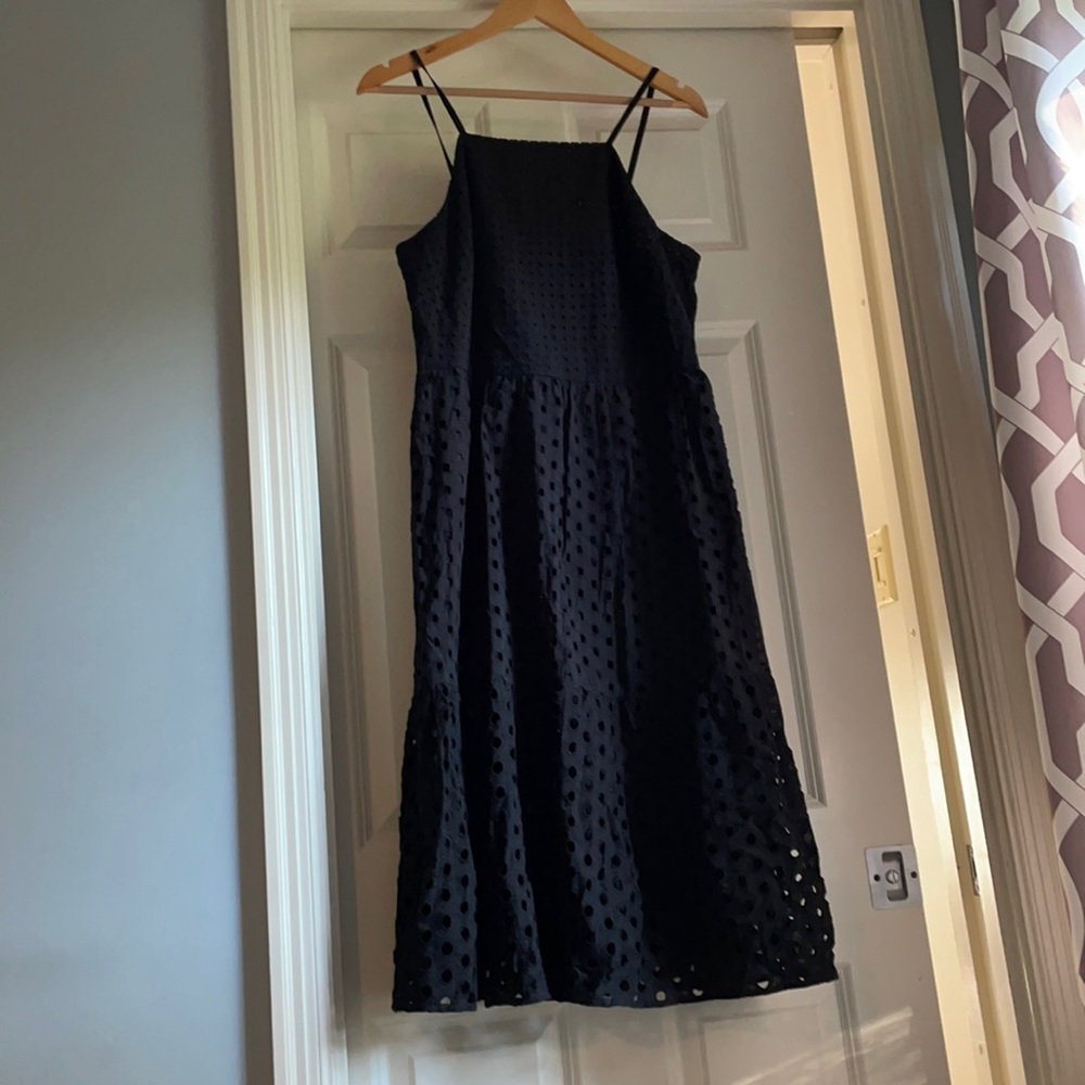 Loft black eyelet sundress